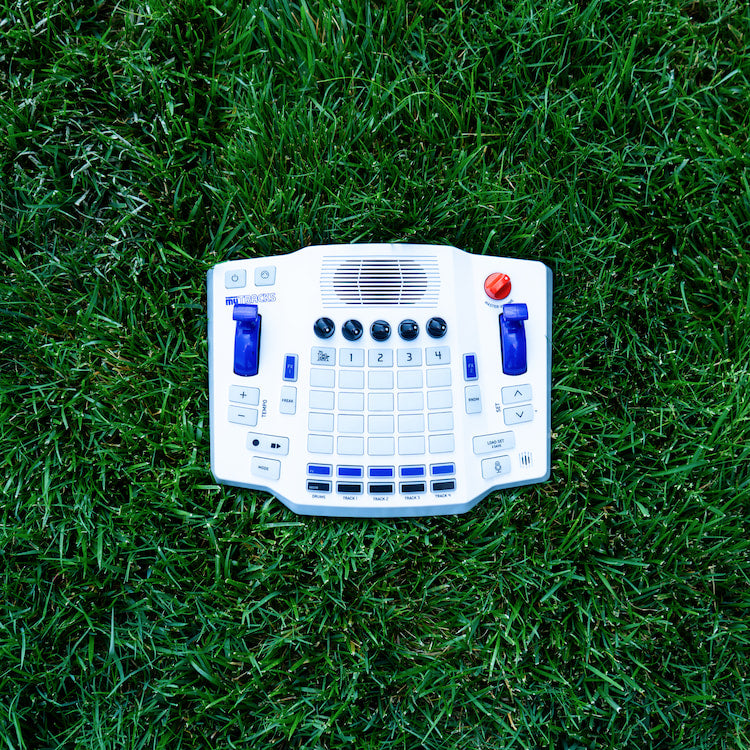 Blipblox myTRACKS placed in the grass